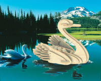 Сборная модель Мир Деревянных Игрушек Лебедь (серия М)
