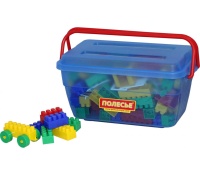 Конструктор Полесье Строитель (124 элемента) в контейнере