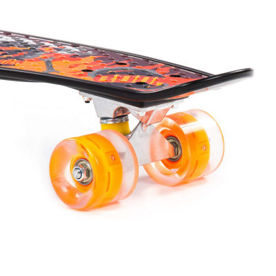 Скейтборд Полесье 56 см, цвет: чёрный с наклейкой