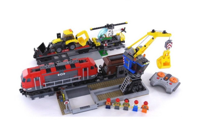 Конструктор Cities «Train Series: Мощный грузовой поезд» с ДУ
