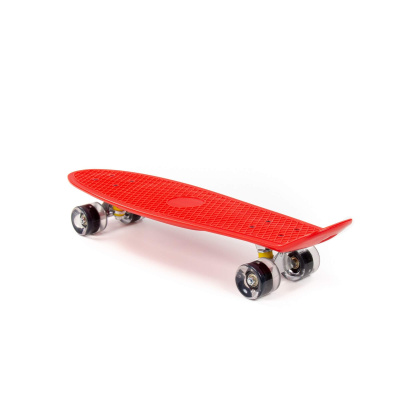 Скейтборд Полесье 66 см, цвет: красный с чёрными колесами