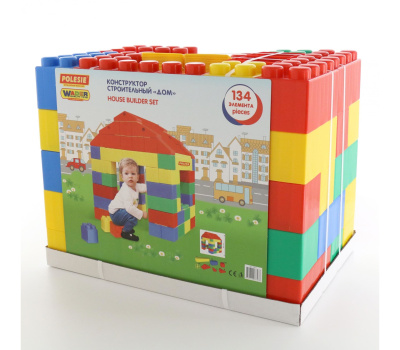 Конструктор Полесье строительный Дом (134 элемента)