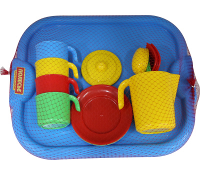 Набор детской посуды Полесье Анюта с подносом на 4 персоны