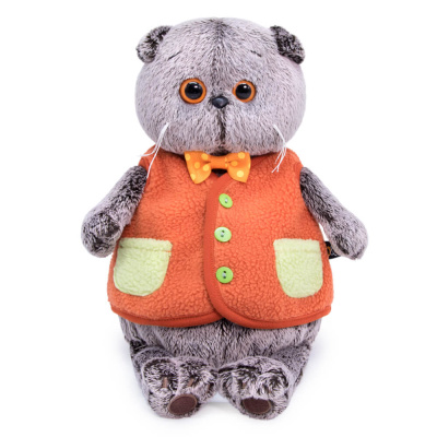 Мягкая игрушка Budi Basa Басик в меховом жилете 22 см