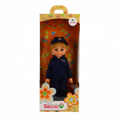Кукла Весна Мальчик в форме Полицейского, 30 см