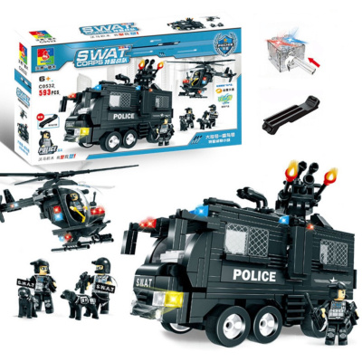 Конструктор Swat Corps Полиция «Команда быстрого реагирования: фургон и вертолёт»
