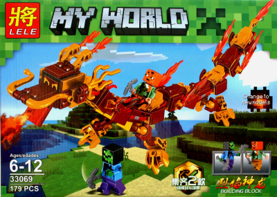 Конструктор Майнкрафт My World «Дракон огня»