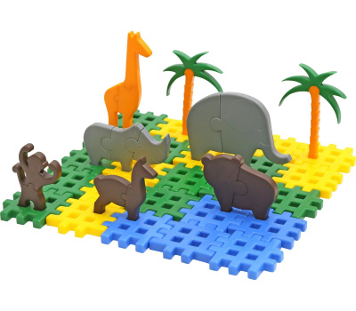 Конструктор Полесье Зоопарк (228 элементов) в коробке