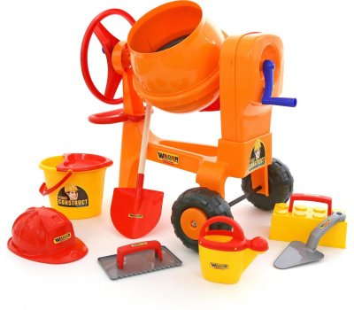 Бетономешалка Полесье Construct + Набор каменщика Construct №7