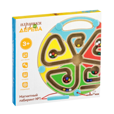 Магнитный лабиринт Мир Деревянных Игрушек "Цвета"