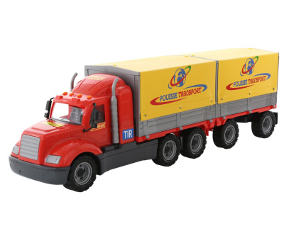 Грузовик Полесье Майк бортовой тентовый с прицепом