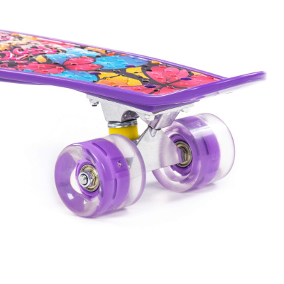 Скейтборд Полесье 56 см, цвет: фиолетовый с наклейкой Скейтборд Полесье 56 см, цвет: фиолетовый с наклейкой
