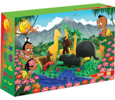 Конструктор Полесье Зоопарк (117 элементов) в коробке