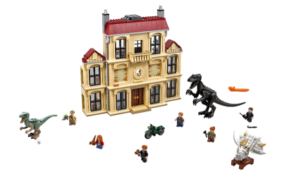 Конструктор Dinosaur World «Нападение Индораптора в поместье Локвуд»