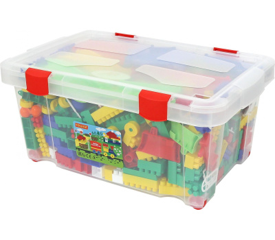 Конструктор Полесье Строитель (488 элементов) в контейнере