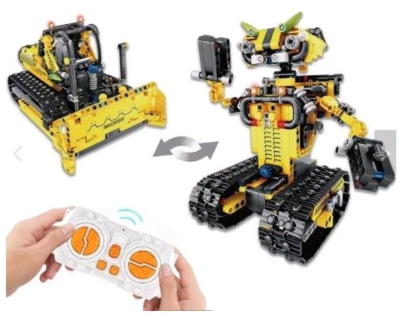 Конструктор Трансформер «Робот-вездеход 2в1, Желтый» с ДУ