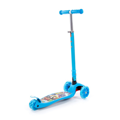 Трехколесный самокат Полесье (с наклейкой V2), цвет: голубой Трехколесный самокат Полесье (с наклейкой V2), цвет: голубой