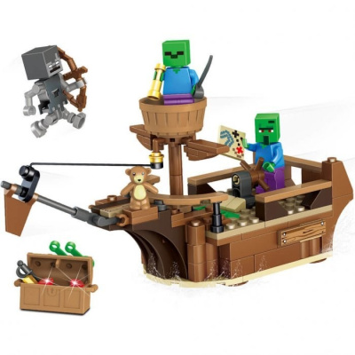 Конструктор Майнкрафт My World «Дом-корабль Зомби» 3 в 1 Конструктор Майнкрафт My World «Дом-корабль Зомби» 3 в 1