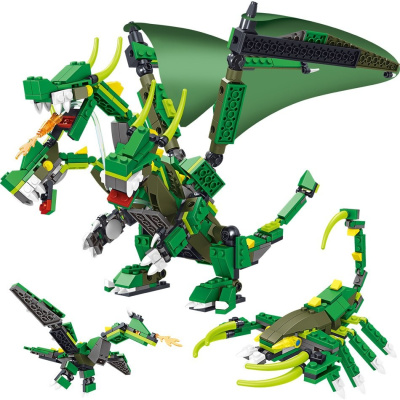 Конструктор Ninja «Зеленый дракон трансформер»