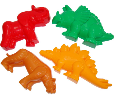 Формочки Полесье Тигр, мамонт, динозавр №1, динозавр №2
