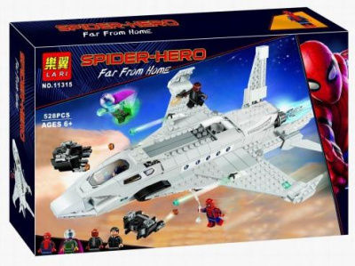 Конструктор Super Heroes «Реактивный самолёт Старка и атака дрона»