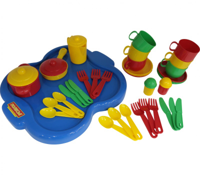 Набор детской посуды Полесье Янина с подносом на 6 персон