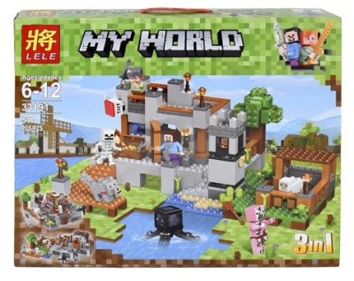 Конструктор Майнкрафт My World 3 в 1 «Крепость у озера»