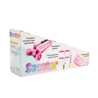 Трехколесный самокат Полесье (с наклейкой V2), цвет: голубой Трехколесный самокат Полесье (с наклейкой V2), цвет: голубой