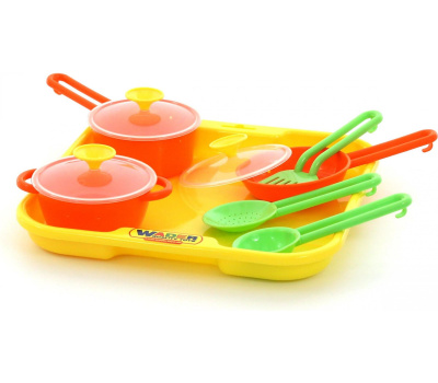 Набор детской посуды Полесье Поварёнок №1 с подносом Набор детской посуды Полесье Поварёнок №1 с подносом