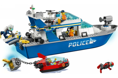 Конструктор City «Катер полицейского патруля»