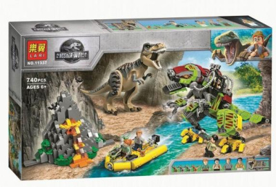 Конструктор Dinosaur World «Бой тираннозавра и робота-динозавра»