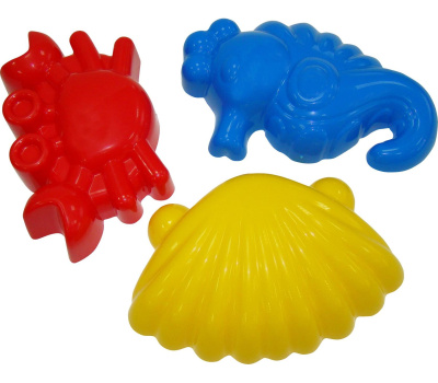 Формочки Полесье Краб №1, морской конек, ракушка №1