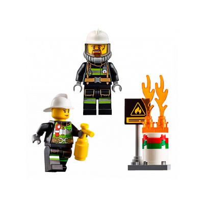 Конструктор Cities «Пожарный автомобиль с лестницей»