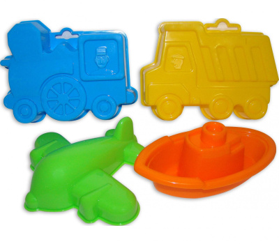 Набор Полесье №258 Самосвал, паровоз, самолет, кораблик