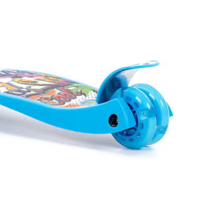 Трехколесный самокат Полесье (с наклейкой V2), цвет: голубой Трехколесный самокат Полесье (с наклейкой V2), цвет: голубой