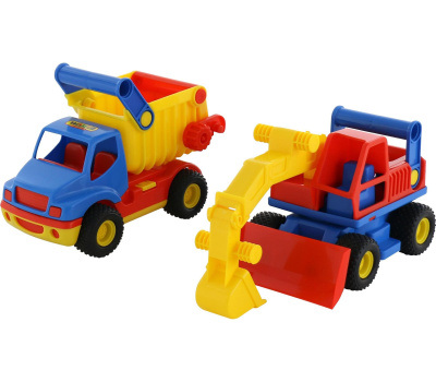 Самосвал Полесье КонсТрак + экскаватор колесный