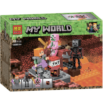 Конструктор Minecraft My World «Бой в нижнем мире»