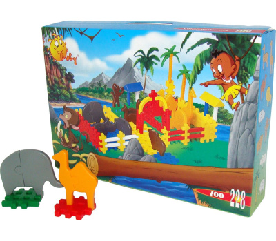 Конструктор Полесье Зоопарк (228 элементов) в коробке