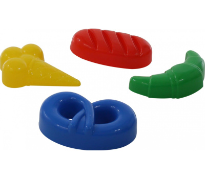 Формочки Полесье мороженое + пирожок + крендель + рогалик