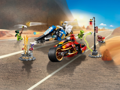 Конструктор Ninja «Мотоцикл-клинок Кая и снегоход Зейна»