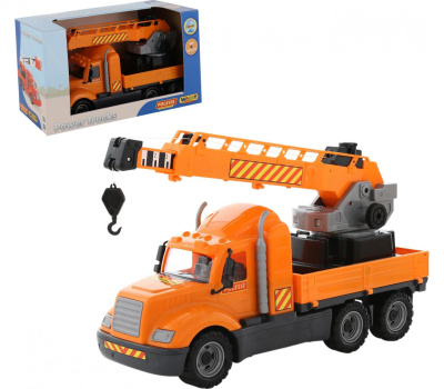 Автокран Полесье Майк с поворотной платформой (в коробке)