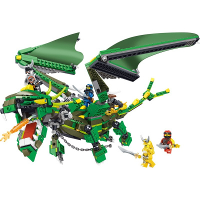 Конструктор Ninja «Зеленый дракон трансформер»