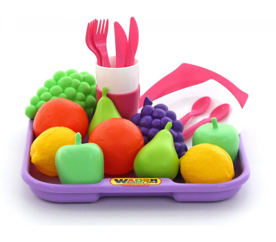 Набор продуктов Полесье №2 с посудой и подносом (21 элемент)