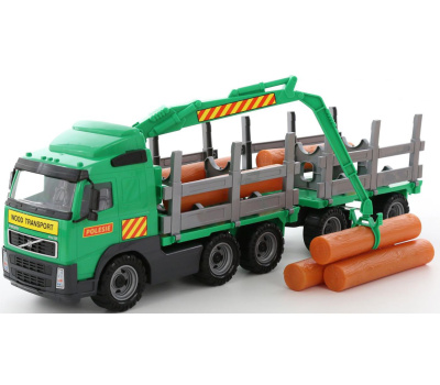 Автомобиль Полесье Volvo лесовоз с прицепом