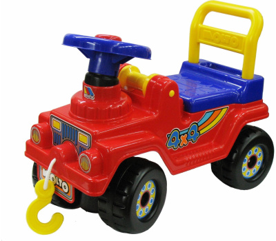 Каталка Полесье Джип 4х4 №2 без звука, цвет: красный