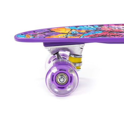 Скейтборд Полесье 56 см, цвет: фиолетовый с наклейкой Скейтборд Полесье 56 см, цвет: фиолетовый с наклейкой