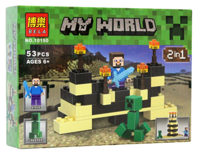 Конструктор Майнкрафт My World «Стив с Крипером»