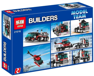 Конструктор Builders «Супер Тягач с прицепом и вертолетом»