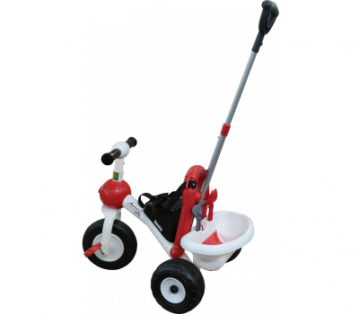 Велосипед Полесье 3-х колесный Базик с ручкой и ремешком