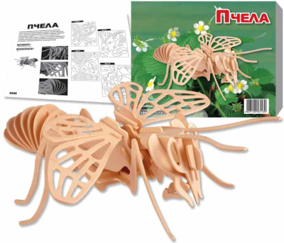Сборная модель Мир Деревянных Игрушек Пчела (серия Е)